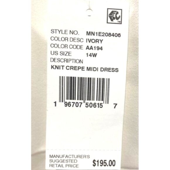 Adrianne Papell White Feather-Trimmed Midi Dress With Side Slit Sz 14 NWT - Picture 7 of 9